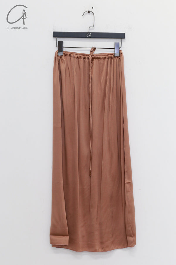 BASERANGE Drawstring Skirt France BAS-SKMAX-SS-WI24-ZONG Brown